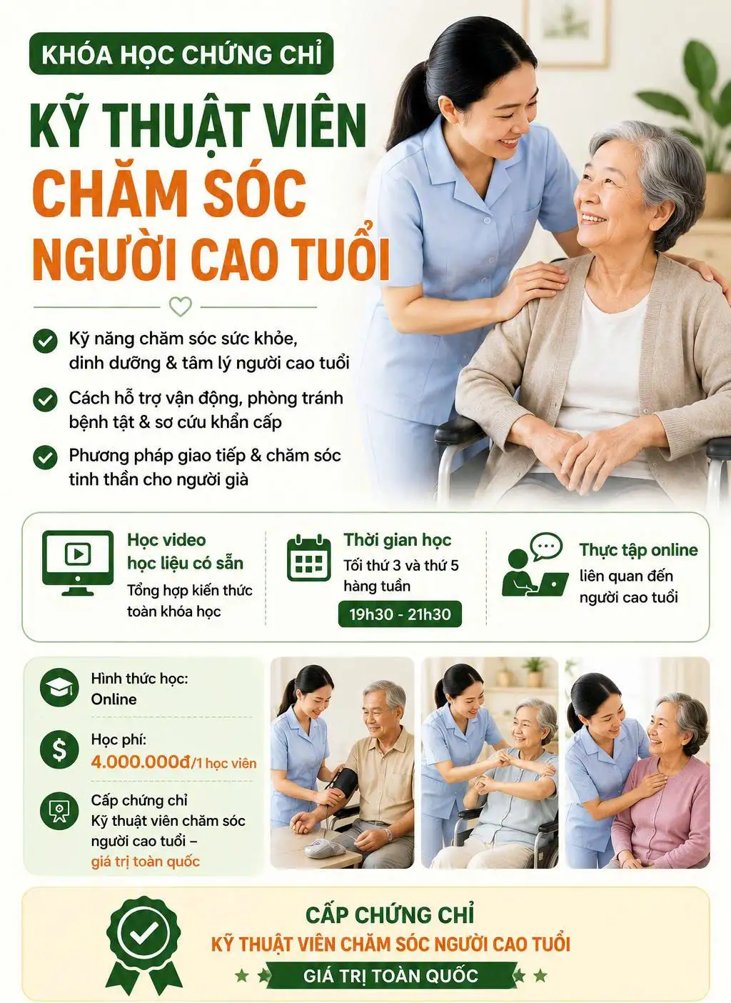 Khóa học chăm sóc người cao tuổi