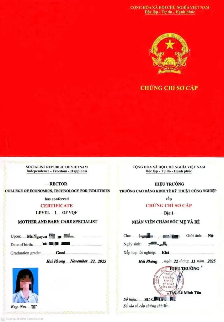  CHỨNG CHỈ SƠ CẤP