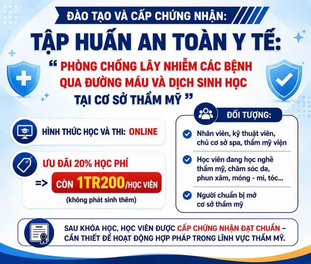 Chứng chỉ tập huấn an toàn y tế online