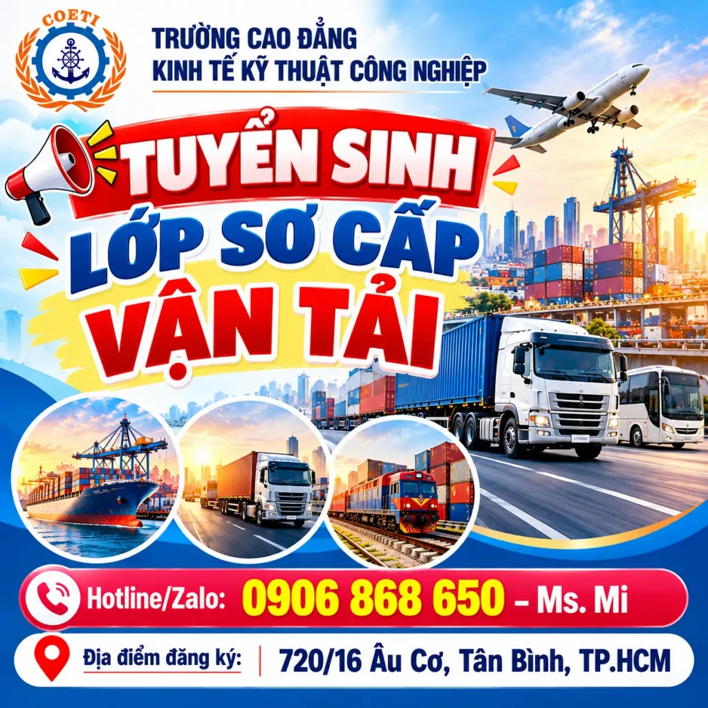 TUYỂN SINH LỚP SƠ CẤP VẬN TẢI – HỌC ONLINE